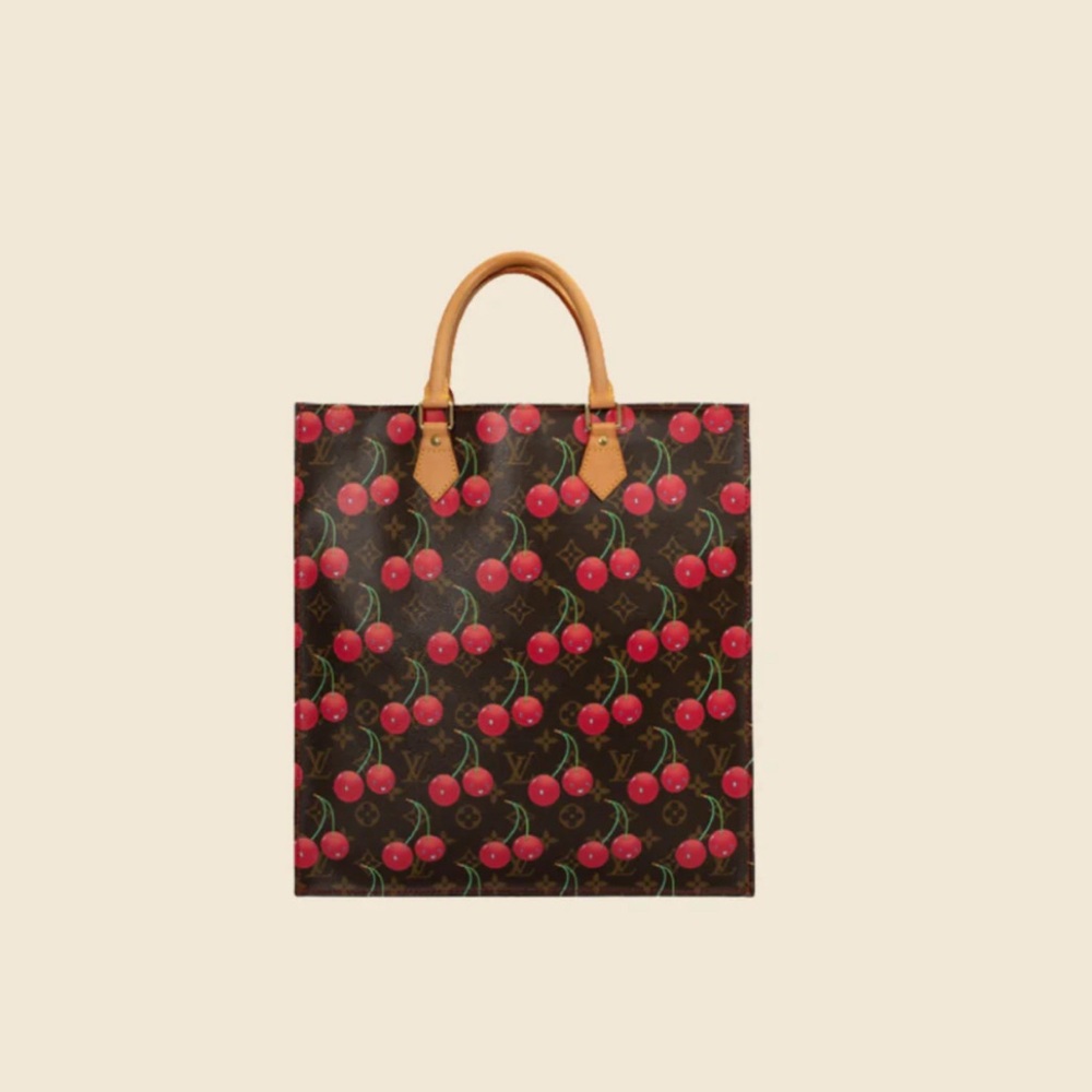 Louis Vuitton Takashi Murakami Cherry Monogram Cerises Sac Plat Gold Hardware